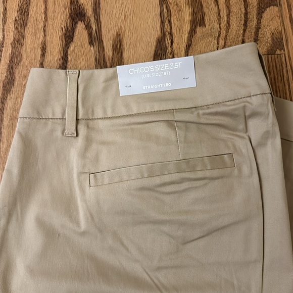 NWT Chico’s size 3.5T (size 18T) straight leg ankle khaki pants - Picture 5 of 5